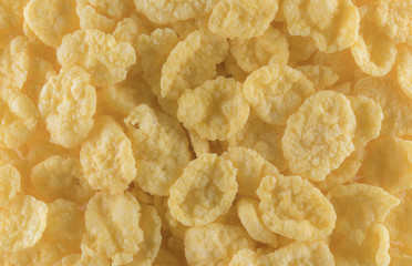 Background of yellow corn flakes.