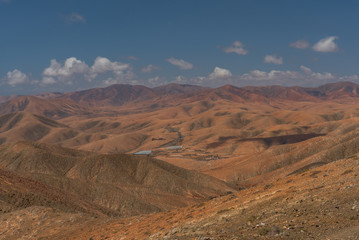 desert island panorama of Fuerteventura canary archipelago