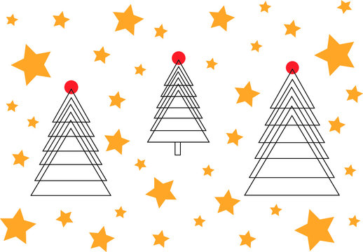 wallpaper of a Christmas trees