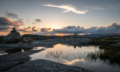 on the way to kjeragbolten, kjerag, norway