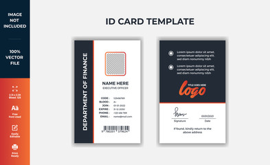 Office Id Card Template with College Identity Card Design