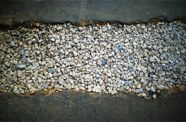 Road maintenance under way transport background