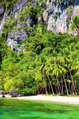 paradise landscape of Palawan Island in the Philippines