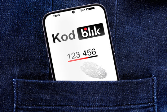 Telephone with the Blik logo - payment by phone.