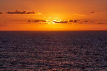 sunset desert island of Fuerteventura canary archipelago