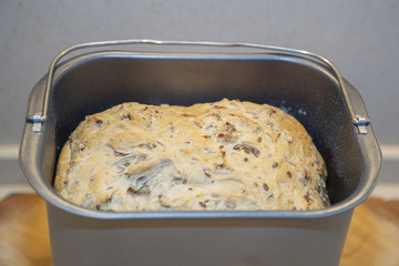 Homemade freshly baked hot bread with a delicious crisp