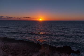 Fototapeta premium sunset desert island of Fuerteventura canary archipelago