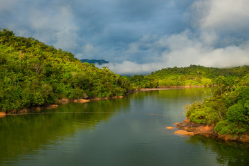 Beautiful landscape of Dam in Colombia