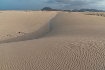 sunset desert of Fuerteventura canary archipelago