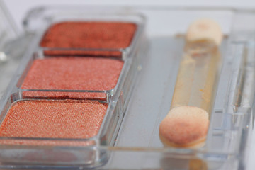 Mini makeup pallete on an isolated white background