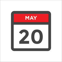 May 20 calendar icon w day of month