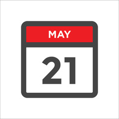 May 21 calendar icon w day of month