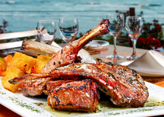 Roasted lamb chop