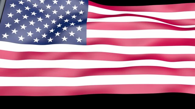American flag waving in wind video footage  Realistic USA Flag background. American Flag Closeup