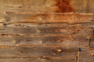 Wooden timber wall. Old wood texture. Brown and yellow natural simple wooden texture material...