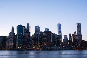 Fototapeta na wymiar New York City Skyline from Brooklyn at night
