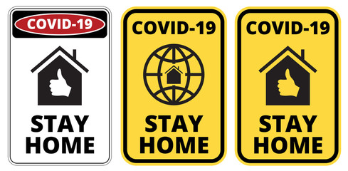 Obraz premium Covid-19 Stay Home