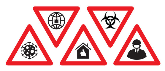 Covid-19 Danger Signs Set