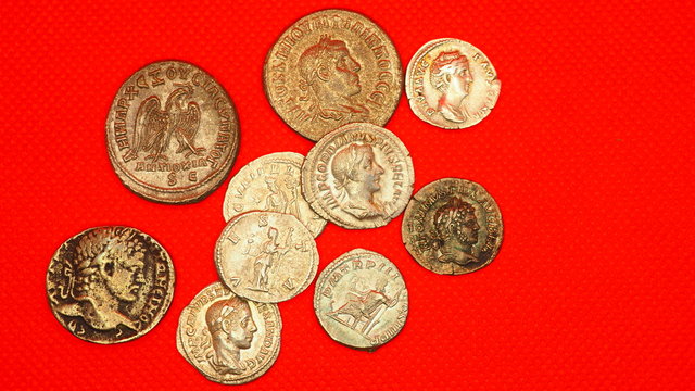 Numism&aacute;tica. Monedas de la Antigua Roma. Imperio Romano, C&eacute;sares. Denaro, Sestercio, Drama, Follis