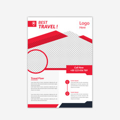 Corporate Business Flyer poster pamphlet brochure cover design layout background, vector template in A4 size - Vector