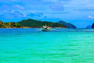 Fototapeta na wymiar Magnificent landscapes of the islands off Palawan in the Philippines
