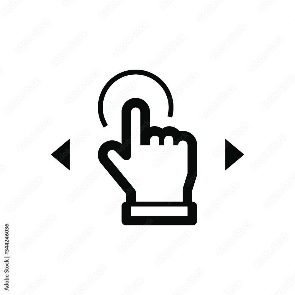 Poster touch screen icon. isolated minimal single flat icon. line vector icon for websites and mobile minim