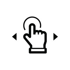 Touch screen icon. Isolated minimal single flat icon. Line vector icon for websites and mobile minimalistic flat design.