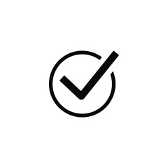 Check mark sign icon. Tick Okay Accept Valid icon button. Check confirm icon. Tick in circle sign. Ok Good Tick check list icon.