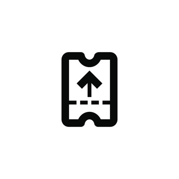 ticket isolated minimal single flat linear icon. Entry line vector icon for websites and mobile minimalistic flat design.