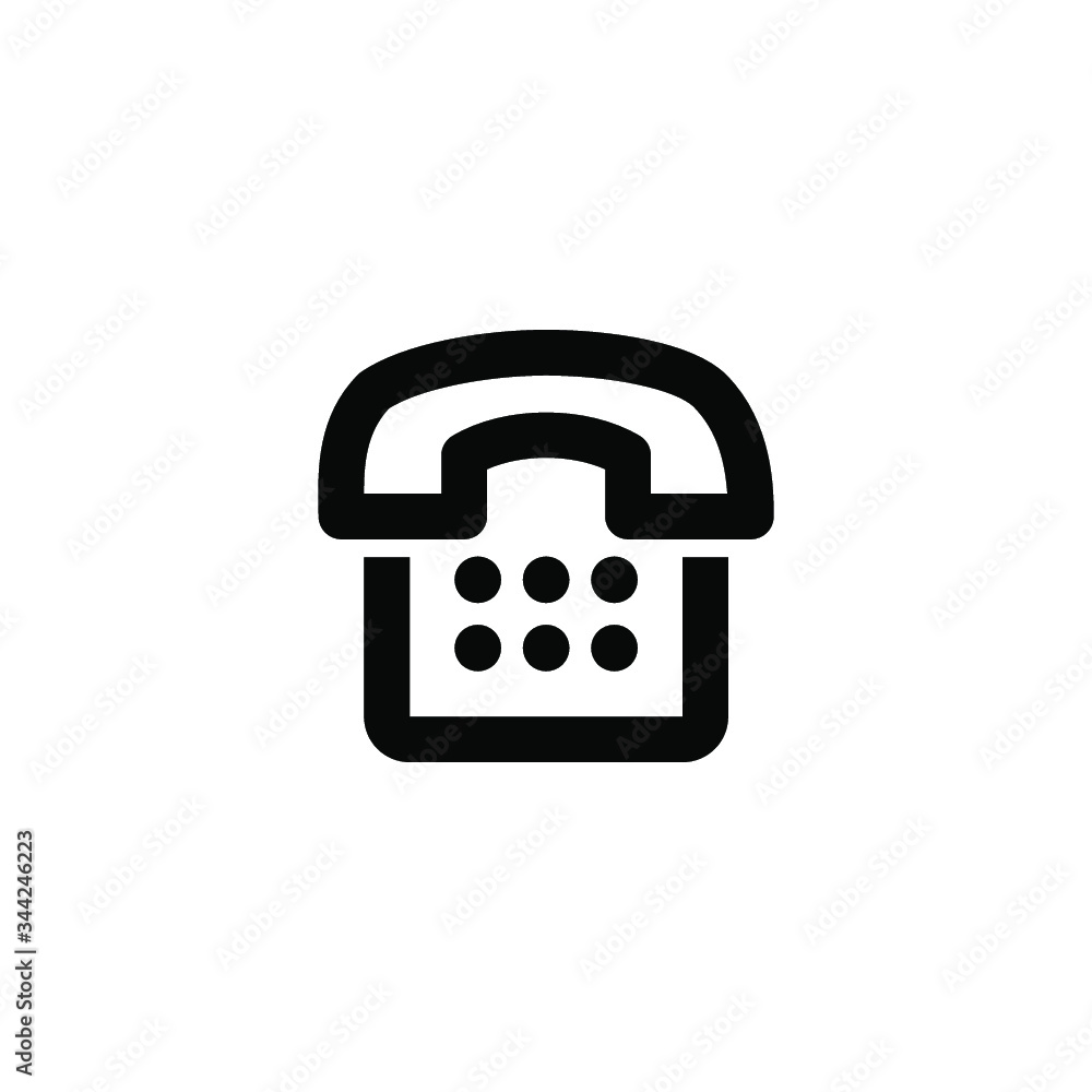 Poster a phone line vector icon for websites and apps mobile minimalistic flat design