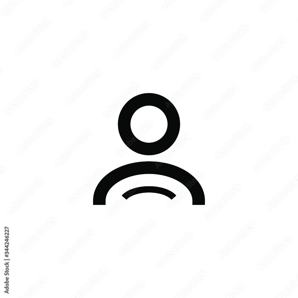 Fototapete a user isolated minimal single flat linear icon for application and info-graphic. avatar line vector