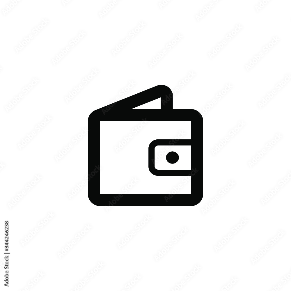 Poster wallet payment isolated minimal flat icon. money line vector icon for websites and mobile minimalist