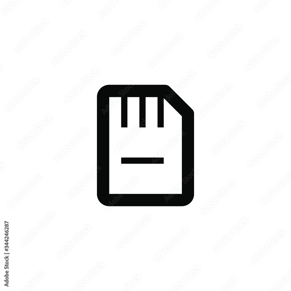 Aufkleber a memory card isolated minimal single flat icon in color. line vector icon for websites and mobile m