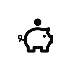 moneybox line vector icon. piggy bank vector icon. piggy bank line vector icon for web site and app