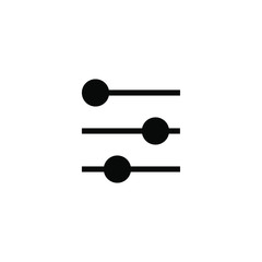 Filter control isolated minimal icon. Settings line vector icon for websites and mobile minimalistic flat design.