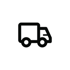 Delivery isolated minimal single flat linear icon for application and info-graphic. Transportation line vector icon for websites and mobile minimalistic flat design.