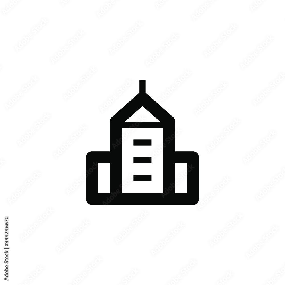 Poster city isolated minimal single flat linear icon. business center line vector icon for websites and mob