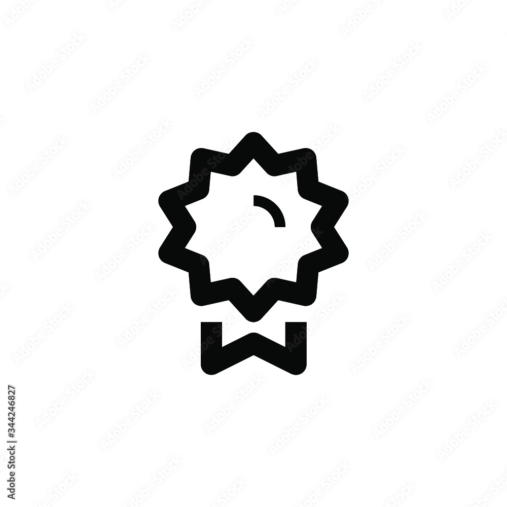 Poster medal isolated minimal single flat linear icon for application and info-graphic. award line vector i