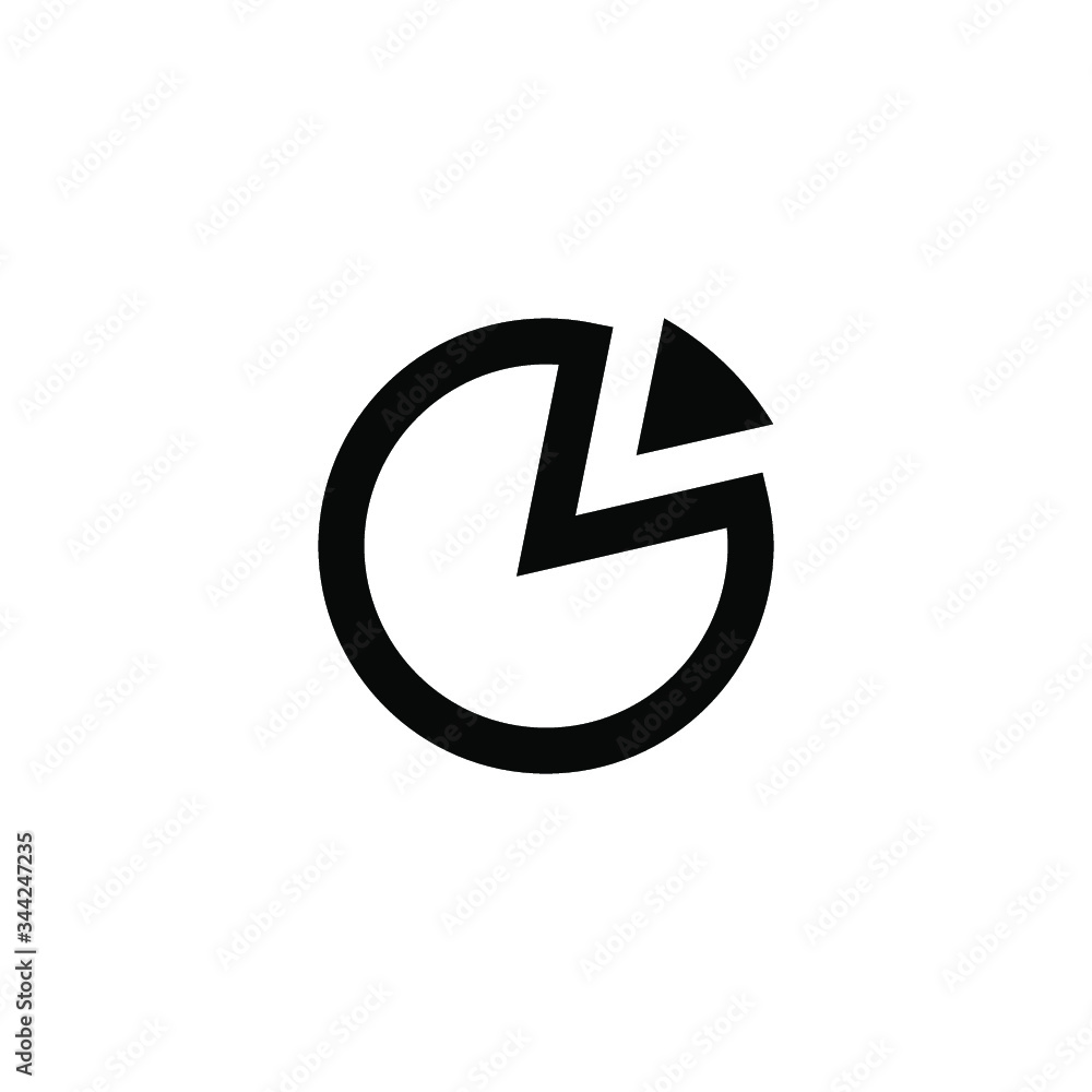 Poster Diagram isolated minimal single flat linear icon for application and web. Pie chart line vector icon for websites and mobile minimalistic flat design.