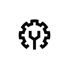 Settings isolated minimal single flat linear icon for application and web. Properties line vector icon for websites and mobile minimalistic flat design.