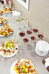 Buffet table