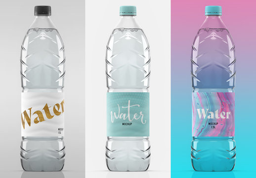 Plastic Water Bottle Mockup