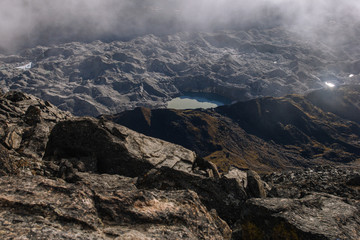 Huge glacier in Nepal, view from the top