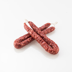 Board with delicious sausage