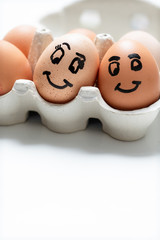 eier mit gesichter
