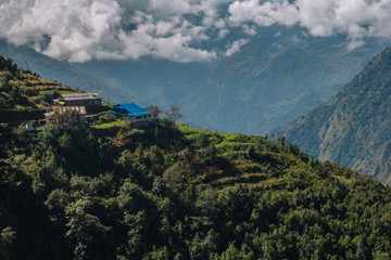 Beautiful mountain village in Nepal