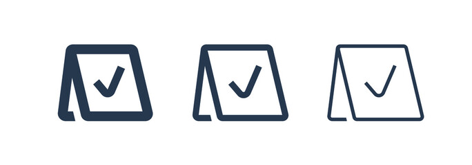 Reservation line vector minimalistic icon. Note message vector symbol. Service party icons set for web design. Modern flat exclusive reserved icon for app design. Information sign minimal flat linear 