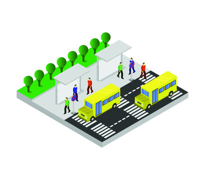 Isometric Bus Station