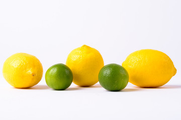 Portrait Of Lemons And Limes In A Row