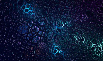 3d rendering illustration of fantastical lattice ornament.